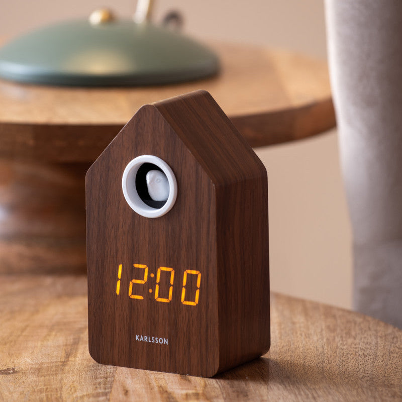 Wecker Cuckoo LED braun - Karlsson