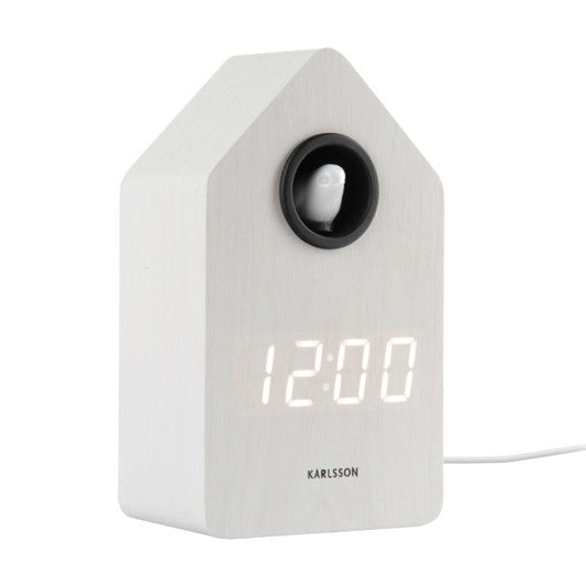 Wecker Cuckoo LED white washed - Karlsson