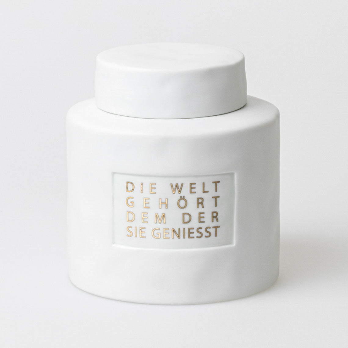 Porzellandose "Die Welt gehört dem" - Räder