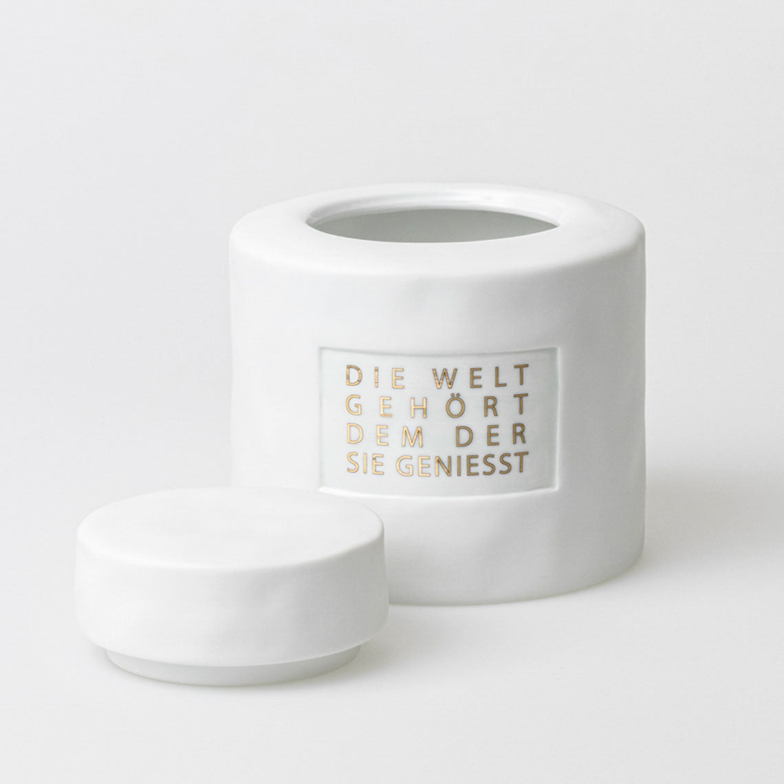 Porzellandose "Die Welt gehört dem" - Räder