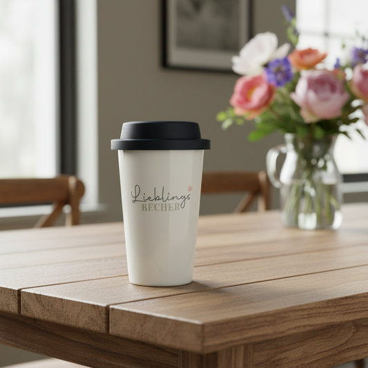 Thermobecher Keramik "Lieblingsbecher" - Trend Import