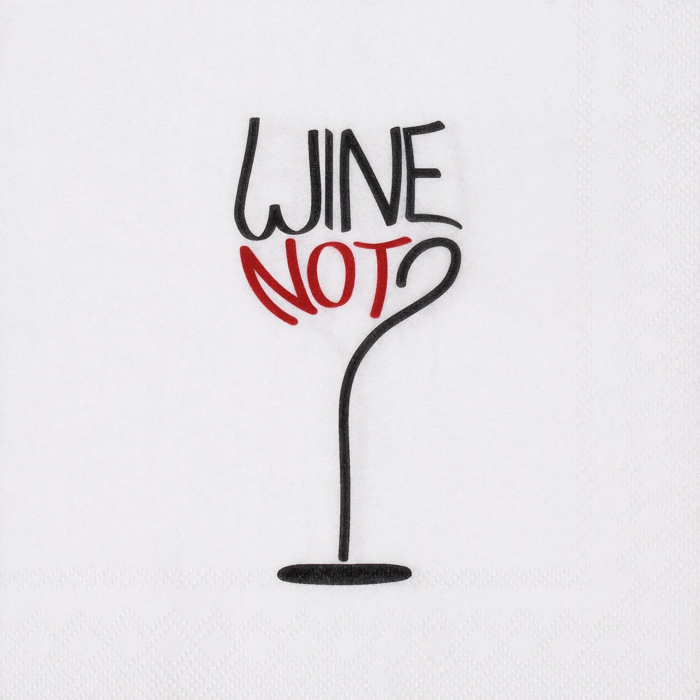 Cocktailserviette "Wine not?" - Räder