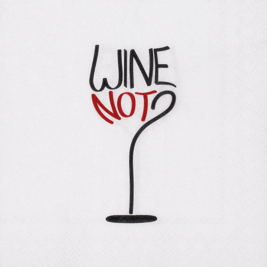 Cocktailserviette "Wine not?" - Räder