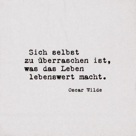 Cocktailserviette "Sich selbst zu überraschen" - Räder