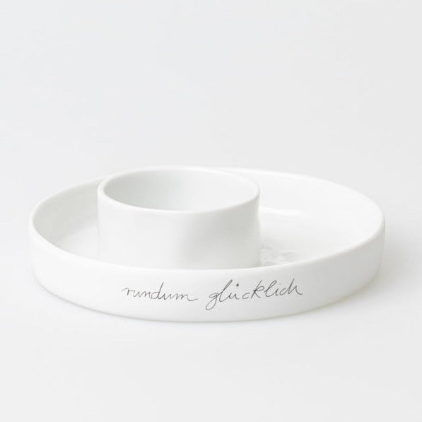 Schale Mittelpunkt "rundum glücklich" - Räder