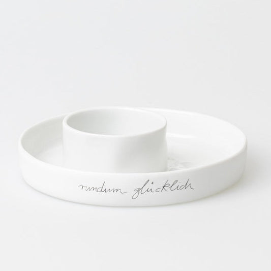 Schale Mittelpunkt "rundum glücklich" - Räder