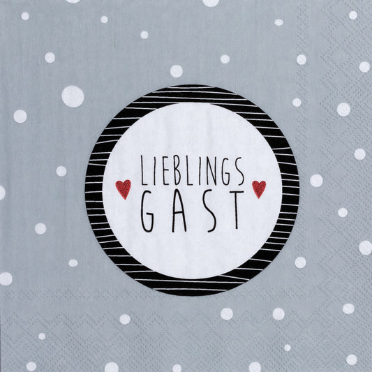 Servietten "Lieblingsgast" - Räder