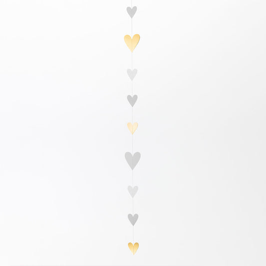 Papierkette "Goldherzen" - Räder