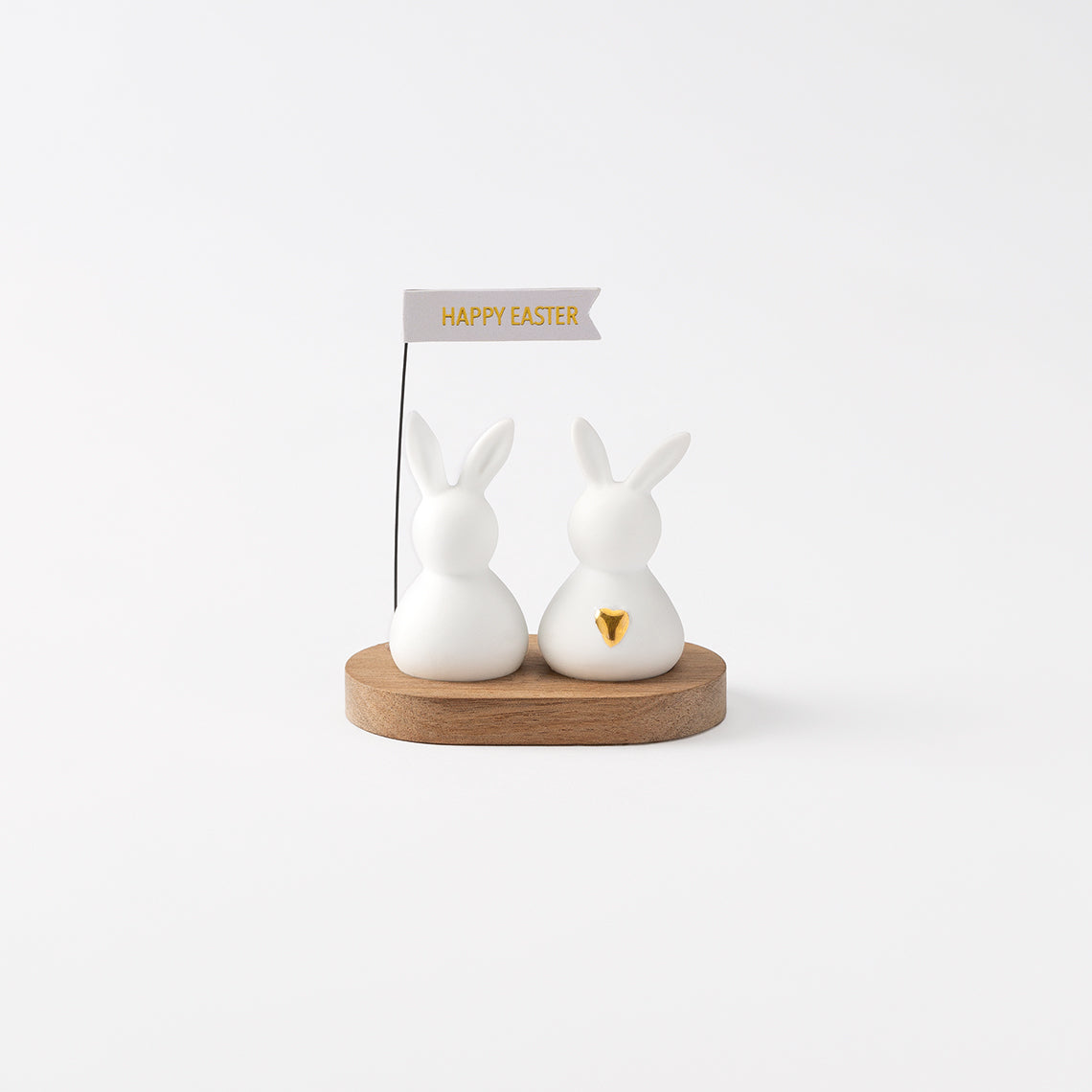 Hasengruß "Happy Easter" - Räder