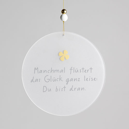Glaspoesie "Manchmal flüstert" - Räder