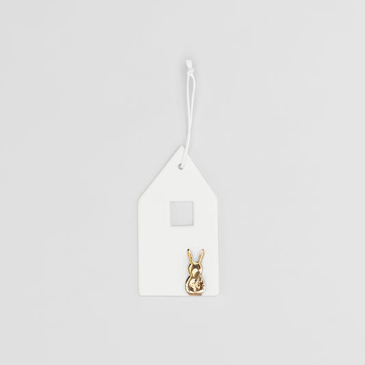 Ostern Porzellananhänger "Haus" 2 Stk - Räder