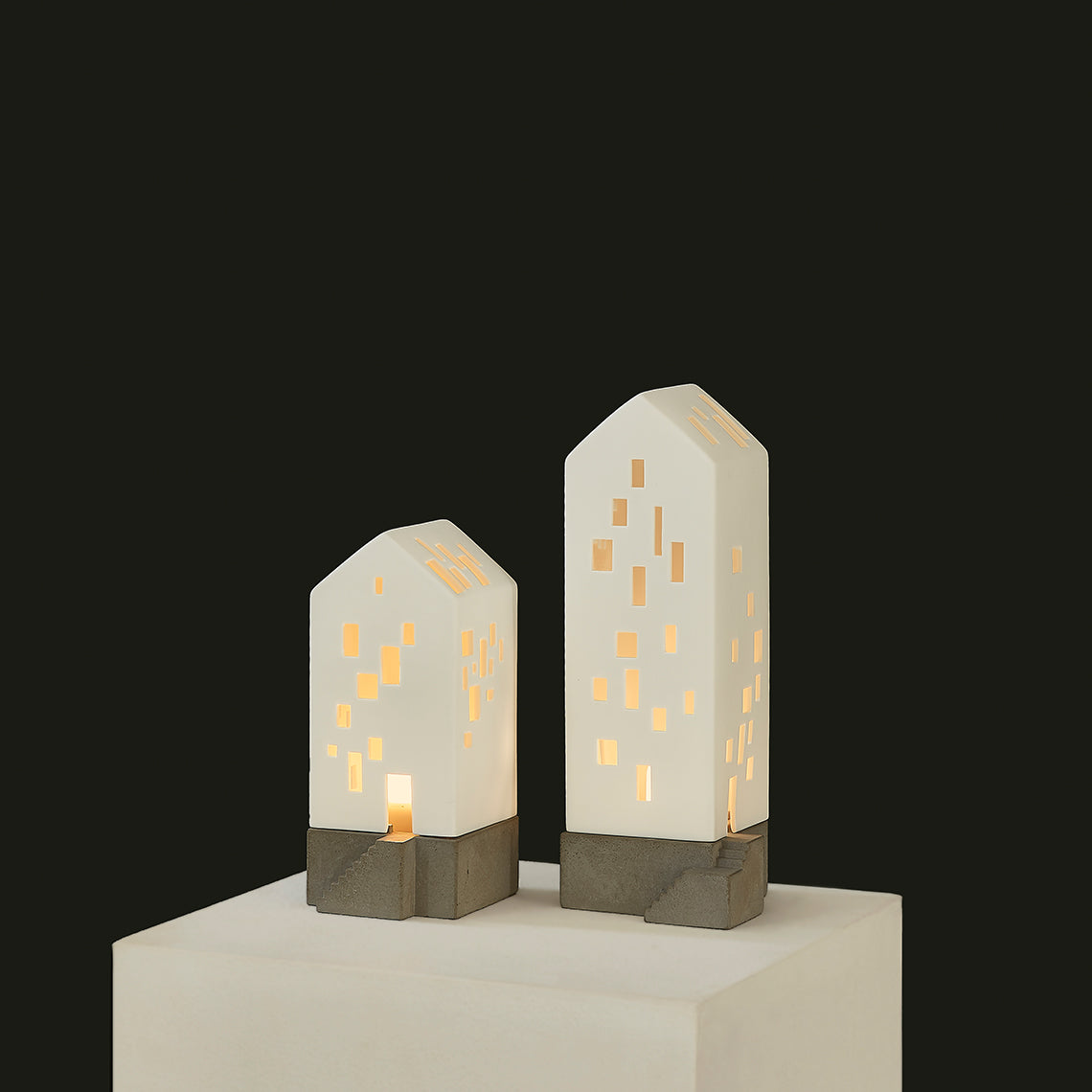 SPAR SET: 2 x Lichthausliebe mit Betonsockel von Räder