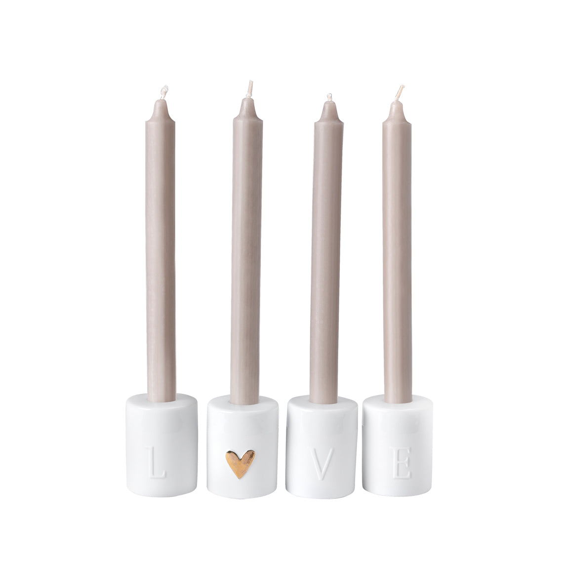 Lovely Kerzenhalter-Set "Love" - Räder