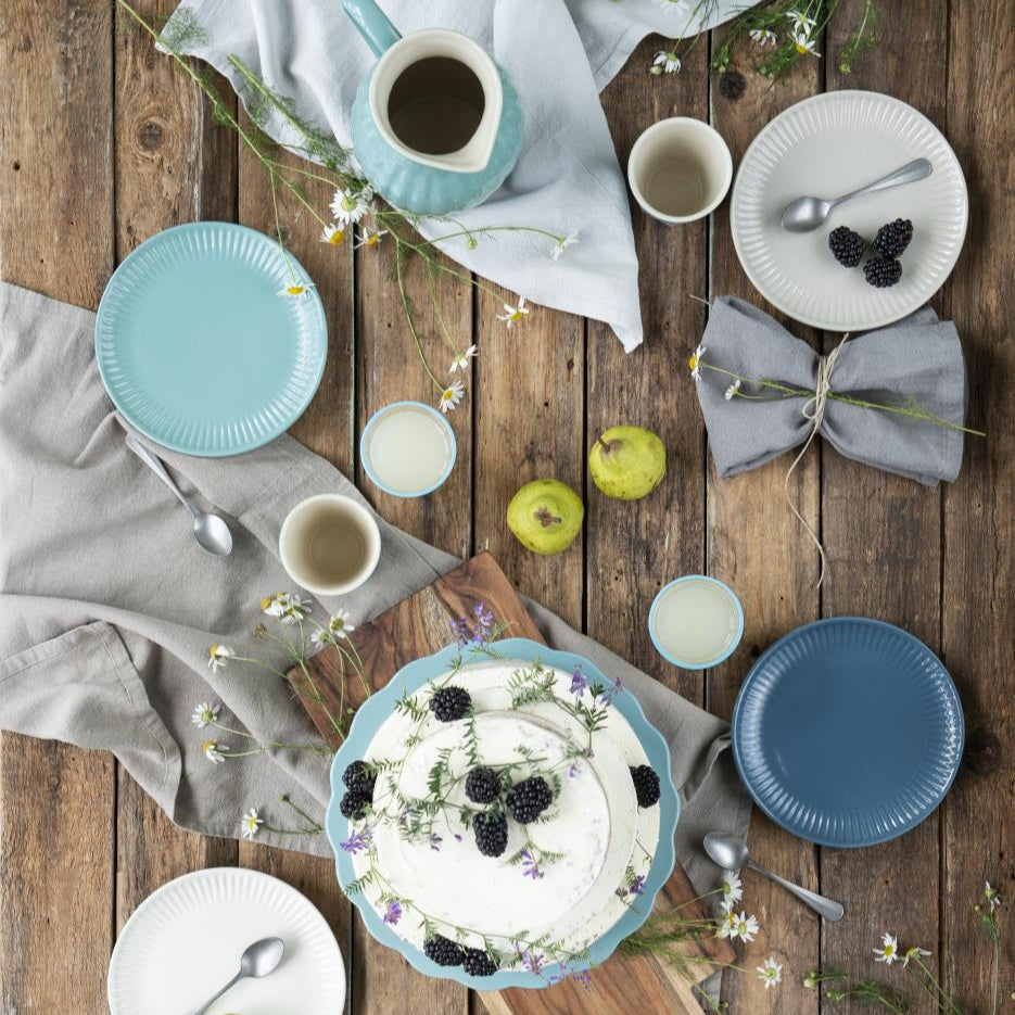 Stoffserviette doppelt gewebt hellgrau - Ib Laursen