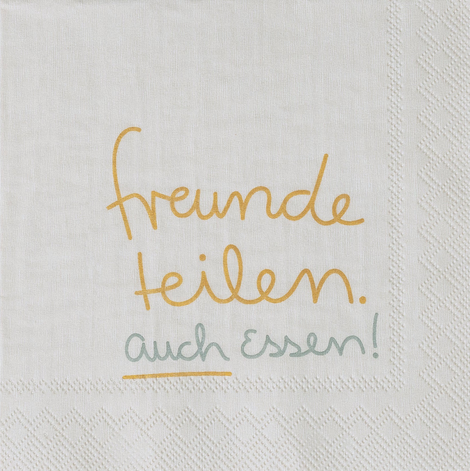 Cocktailserviette "Freunde teilen auch Essen" - Räder