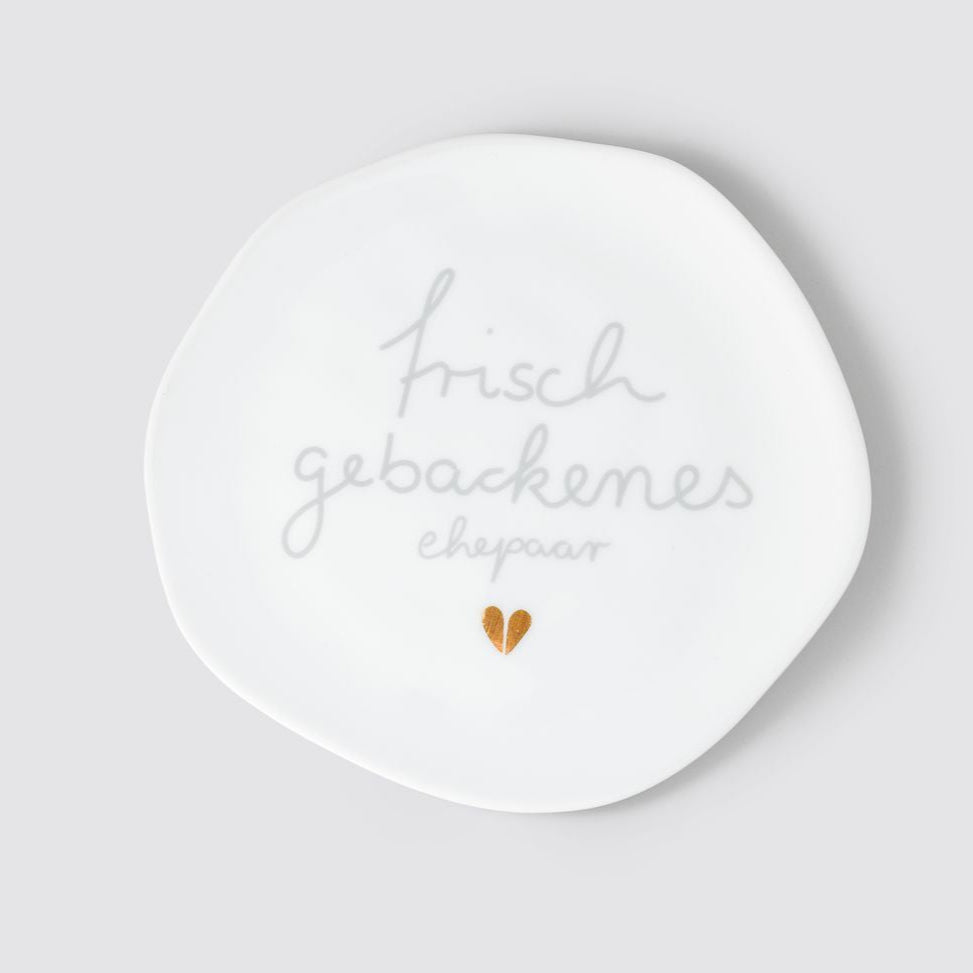 Kleiner Teller "Frisch gebackenes Ehepaar" - Räder