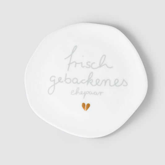 Kleiner Teller "Frisch gebackenes Ehepaar" - Räder