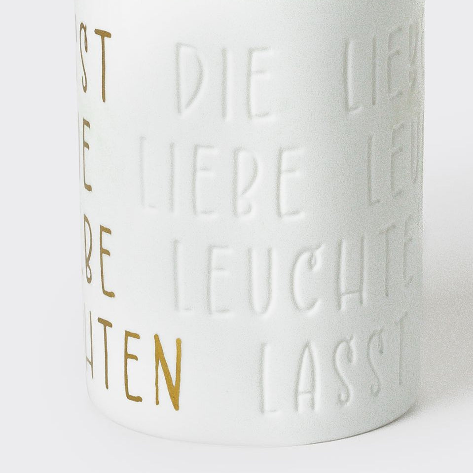 Teelichthalter "Lasst die Liebe leuchten" - Räder