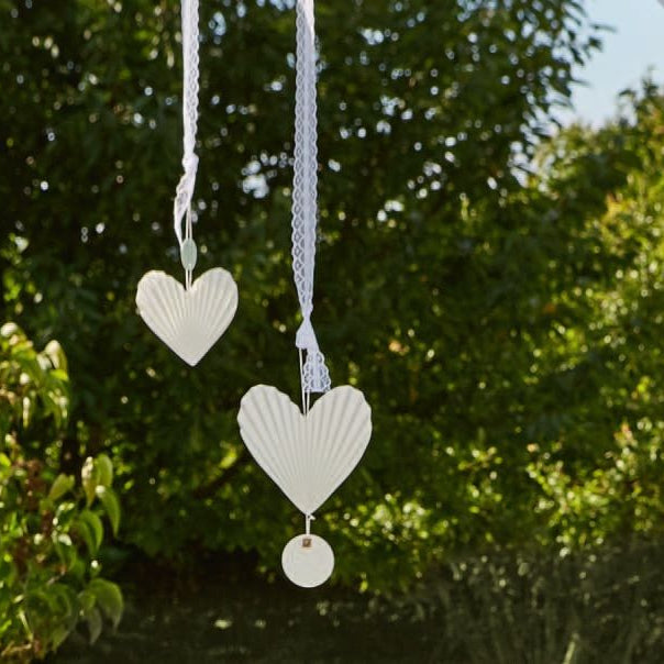 Herzanhänger Plissiertes Herz klein - Räder