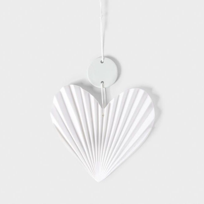 Herzanhänger Plissiertes Herz klein - Räder