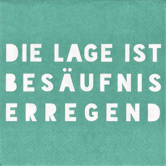 Cocktailserviette "Die Lage ist besäufnis" - Räder