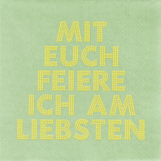 Lunchservietten "Mit Euch feiere ich am liebsten" - Räder