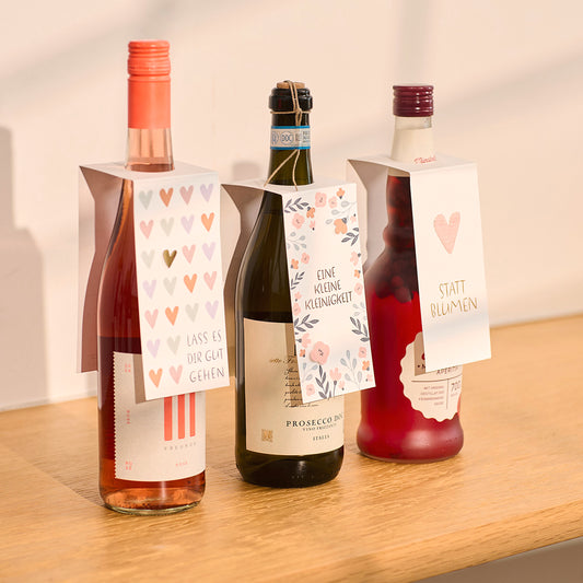 Geburtstag Flaschengrüße "Statt Blumen" - Räder