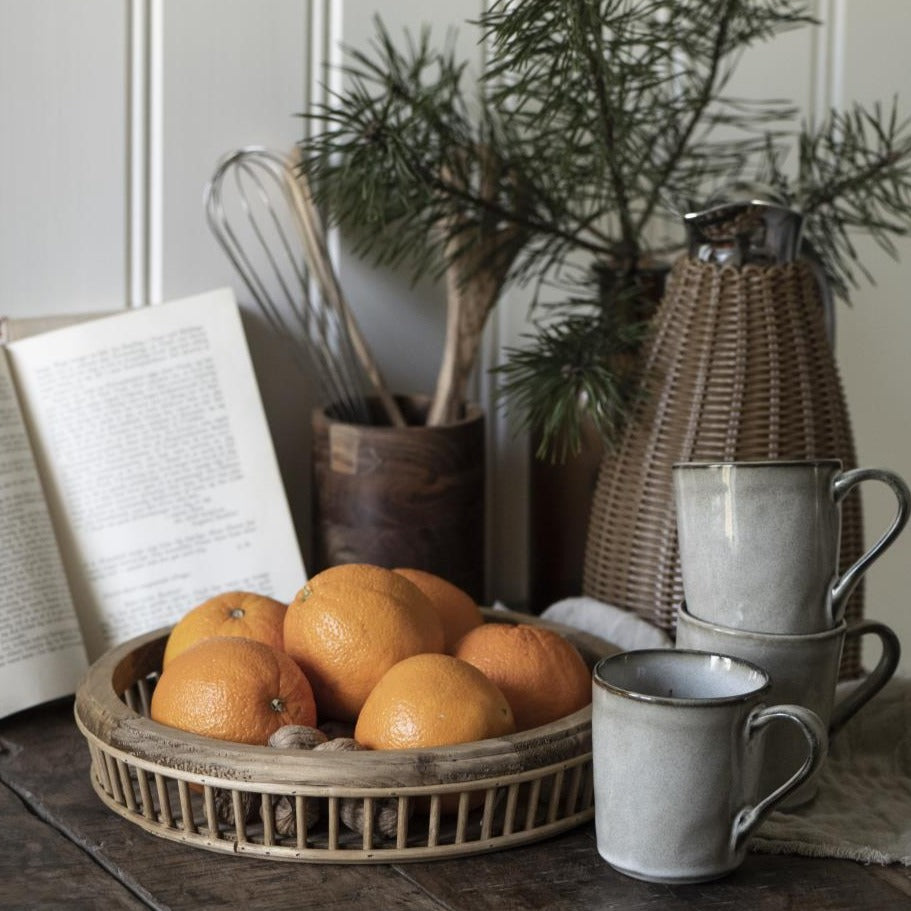 Thermoskanne braun Polyrattangeflecht - Ib Laursen