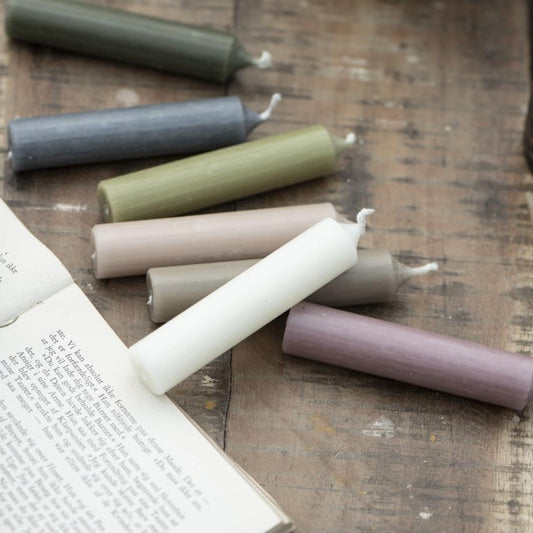 Stabkerze altrosa rustikal 5er Set - Ib Laursen