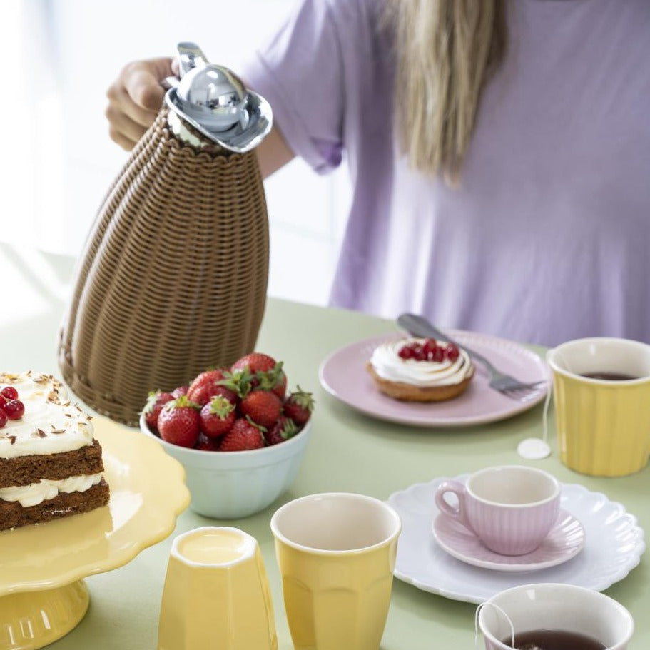 Thermoskanne braun Polyrattangeflecht - Ib Laursen