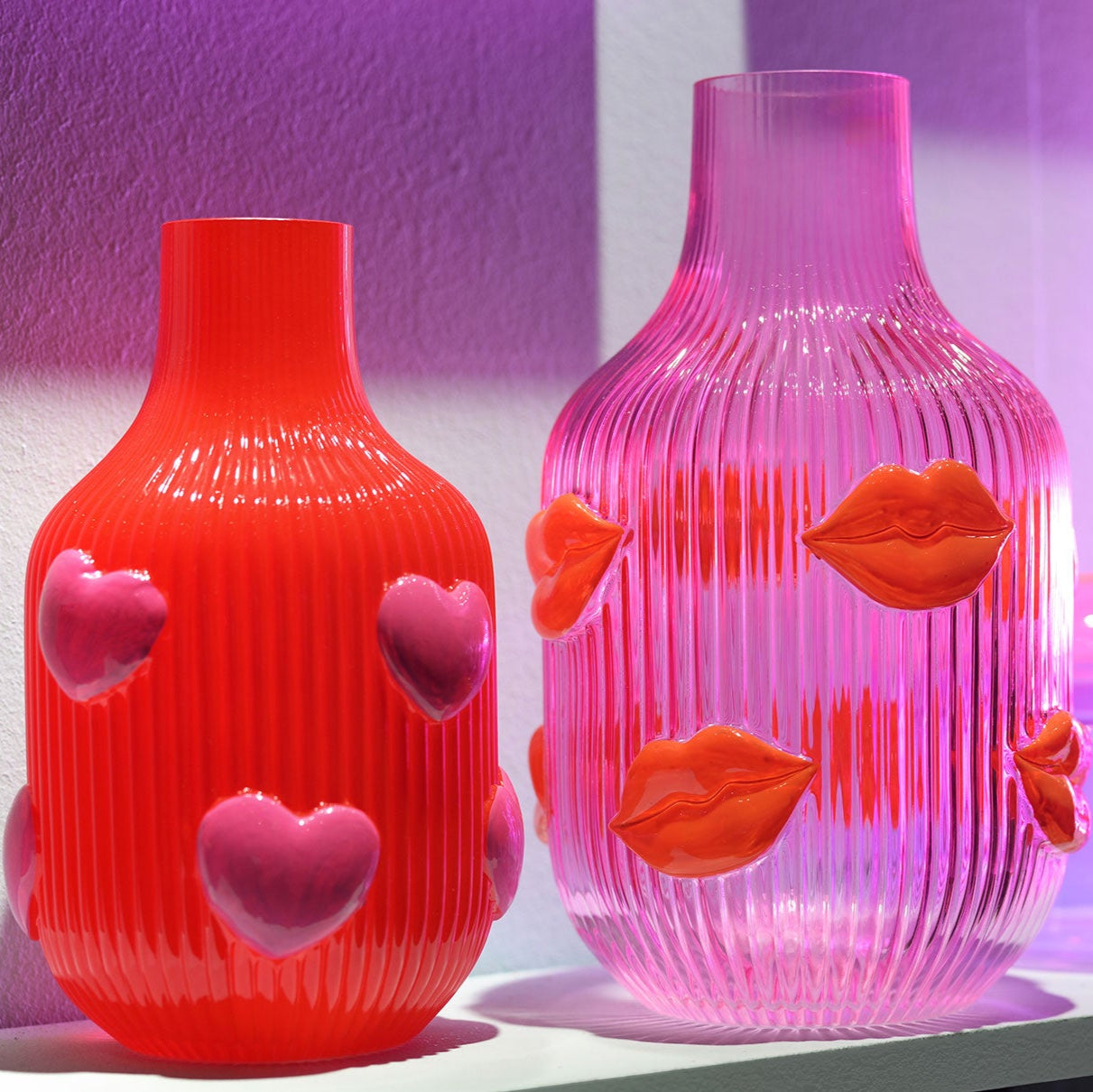 L'amour Vase Lippen rosa - Giftcompany