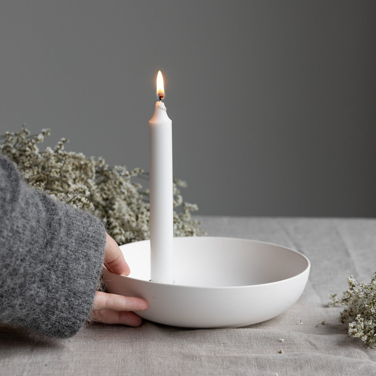 Kerzenständer mittel weiß Lidatorp - Storefactory