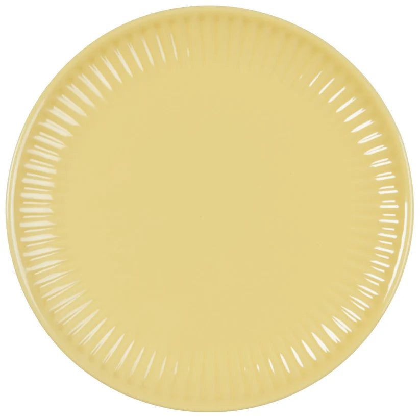 Frühstücksteller Mynte Lemonade 4 Stk & Stoffserviette sahara 4 Stk - Ib Laursen