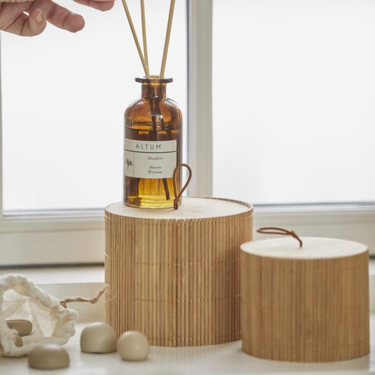 Schachtelsatz mit Bambusdeckel rund - Ib Laursen