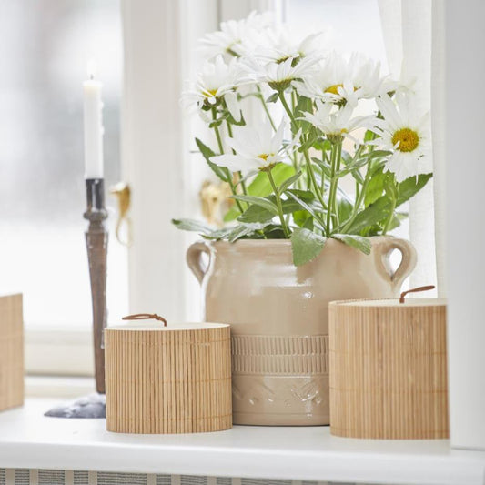 Schachtelsatz mit Bambusdeckel rund - Ib Laursen