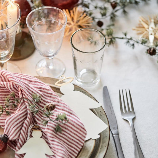 Trinkglas mit Blattkante geschliffen mundgeblasen - Ib Laursen