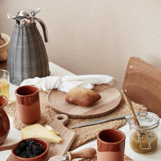 Thermoskanne grau Polyrattangeflecht - Ib Laursen