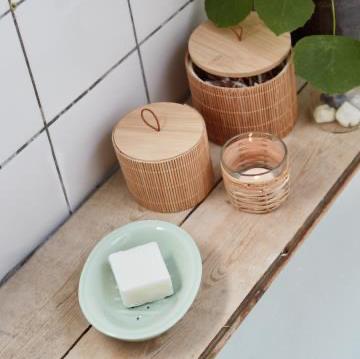 Schachtelsatz mit Bambusdeckel rund - Ib Laursen