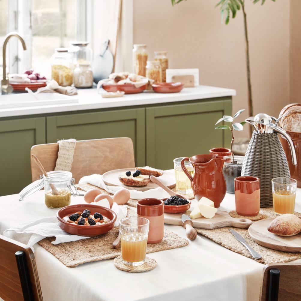 Thermoskanne grau Polyrattangeflecht - Ib Laursen