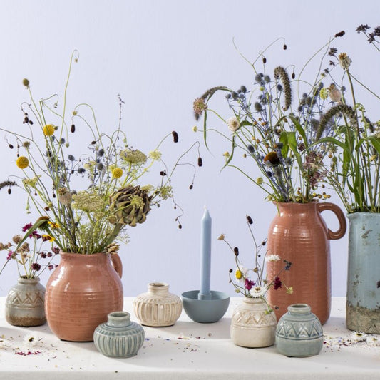 Kerzenhalter für Stabkerze schüsselförmig blau - Ib Laursen