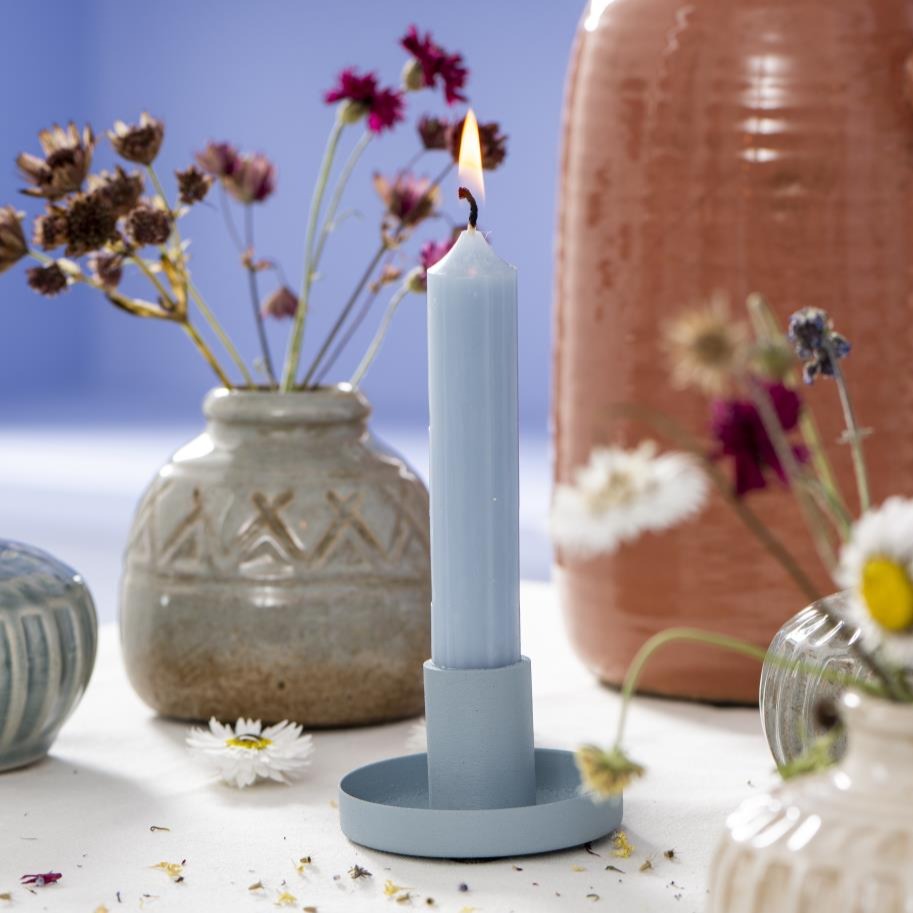 Kerzenhalter klein für Stabkerze blau - Ib Laursen