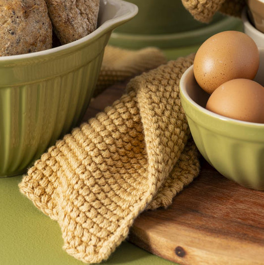 Spüllappen Mynte Wheat Straw gestrickt 2 Stk - Ib Laursen