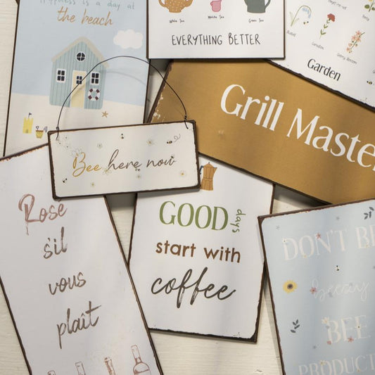 Metallschild "Good days start with Coffee" - Ib Laursen