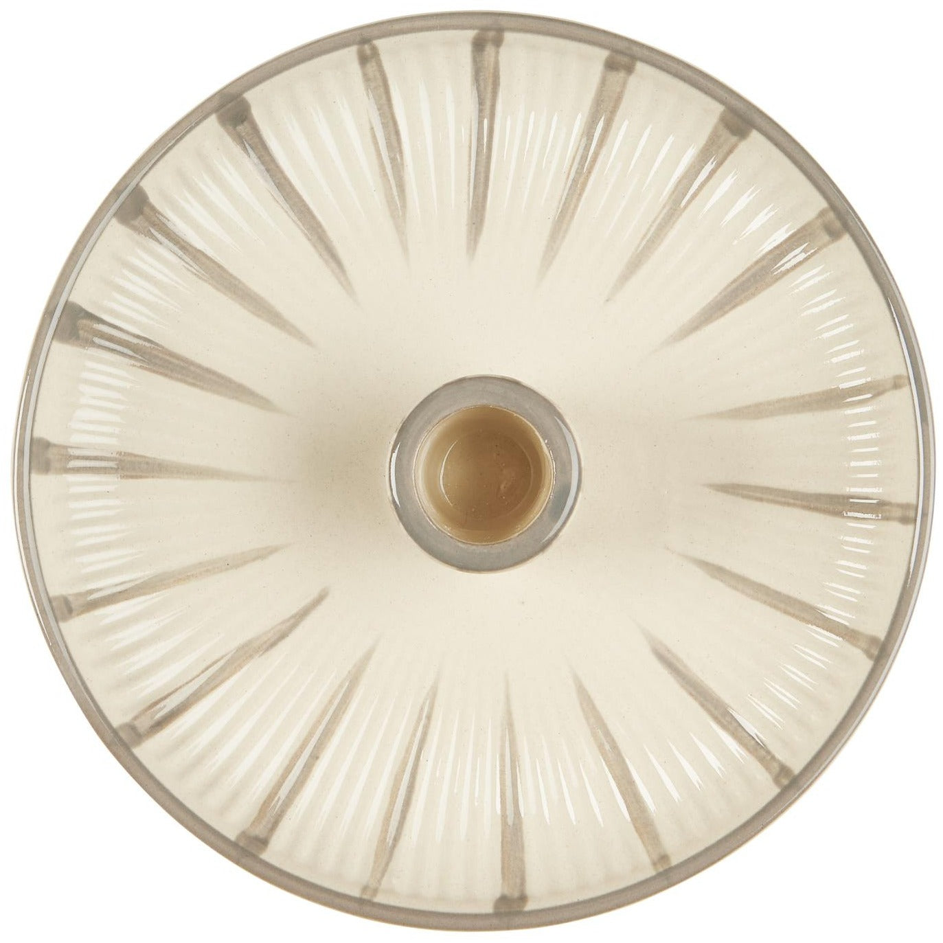 Kerzenhalter für Stabkerze graue handgemalte Streifen - Ib Laursen