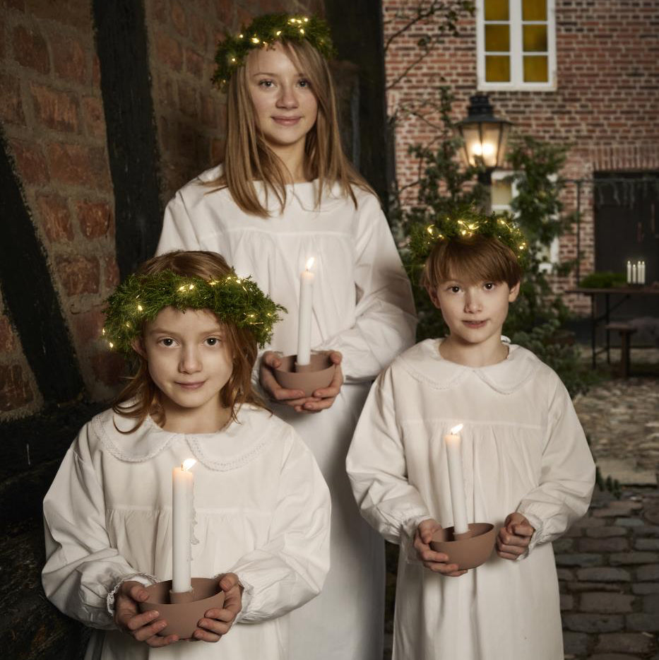 Kerzenhalter für Stabkerze schüsselförmig malva - Ib Laursen