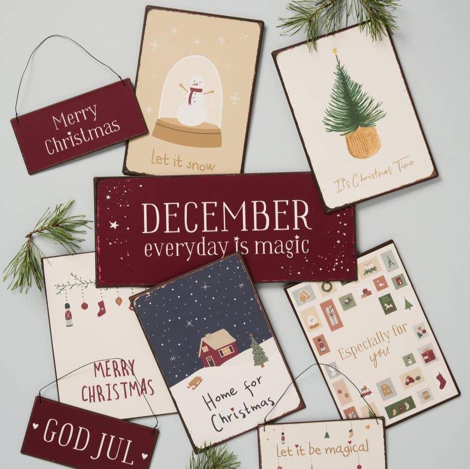 Metallschild "Let it snow" - Ib Laursen