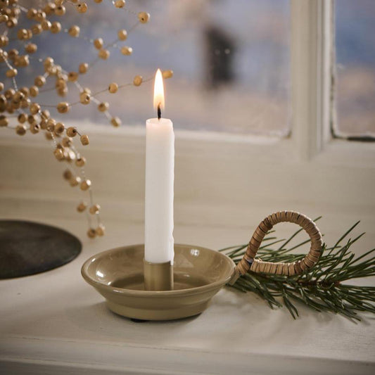 Dünne Kerzen 10 Stück weiß - Ib Laursen