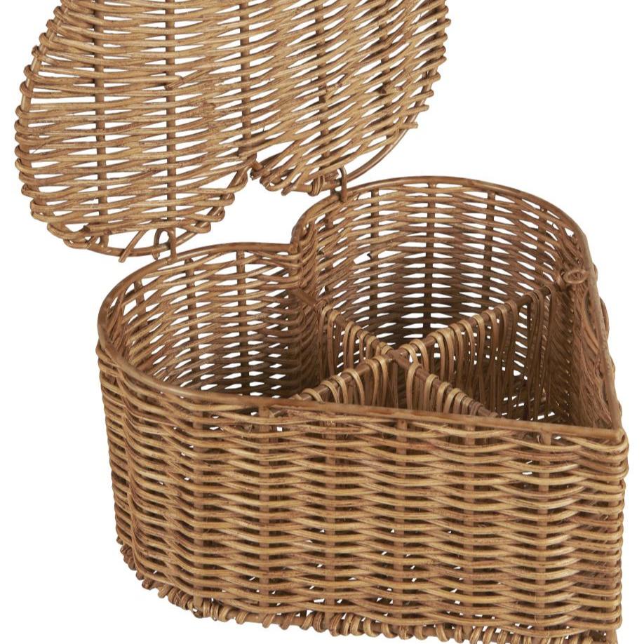 Herzkorb mit 4 Fächern Cane - Ib Laursen