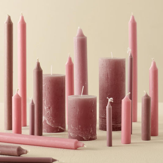Rustikale Kerze XXL malva - Ib Laursen