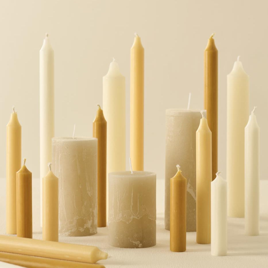 Stabkerze elfenbein rustikal Ø:2,2 - Ib Laursen